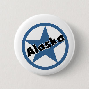 Circle Alaska 6 Cm Round Badge
