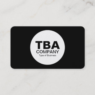 Circle (Alt Version) - Black (Gold Round Corner) Business Card