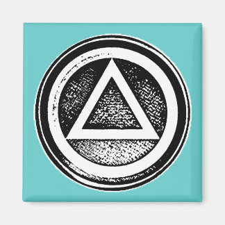Circle and Triangle Recovery Sobriety Magnet