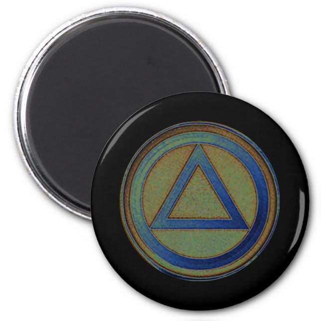 Circle and Triangle Recovery Sobriety Magnet (Front)