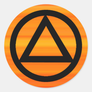 Circle and Triangle Recovery Sobriety Sticker
