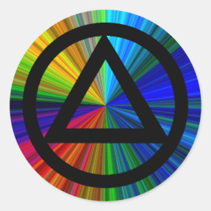 Circle and Triangle Recovery Sobriety Sticker