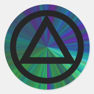 Circle and Triangle Recovery Sobriety Sticker
