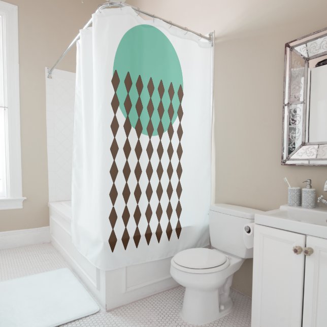 Circle Art Shower Curtain (In Situ)