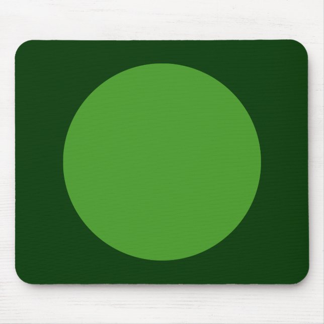 Circle - Avocado Green and Dk Green Mouse Mat (Front)