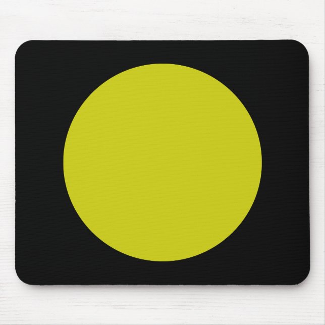Circle - Banana and Black Mouse Mat (Front)