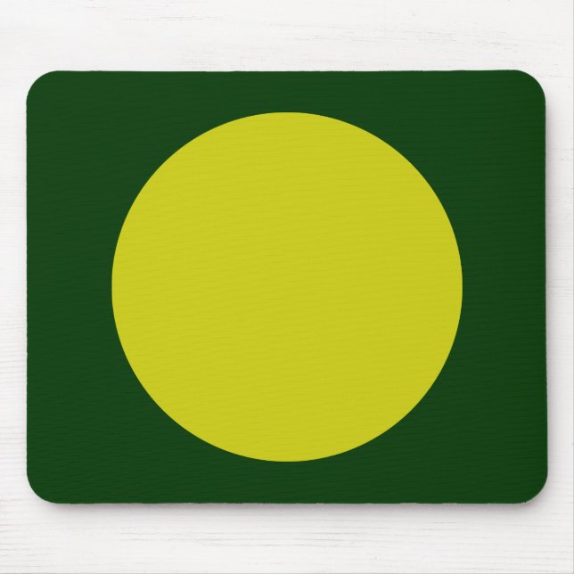 Circle - Banana and Dark Green Mouse Mat (Front)