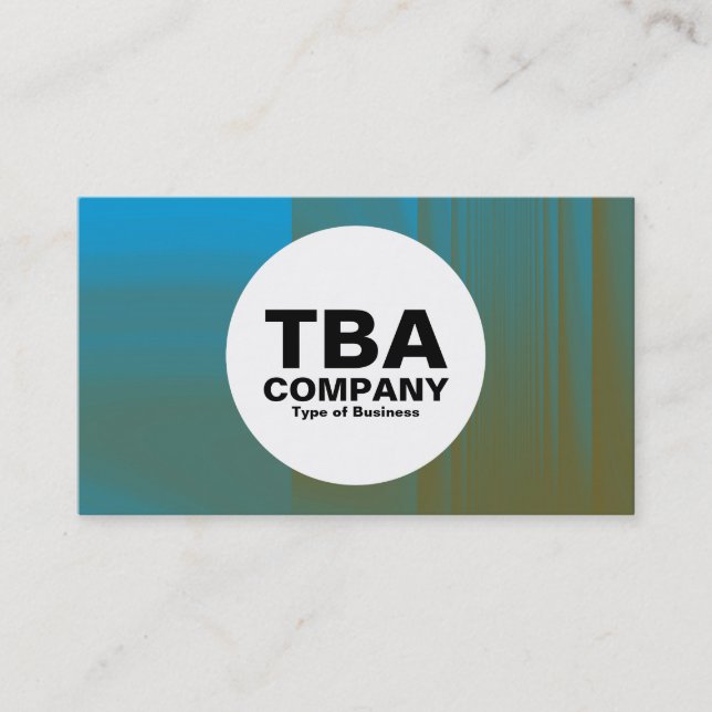 Circle - Blue and Orange Glass Business Card (Front)