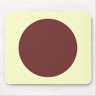 Circle - Brown and Pale Yellow Mouse Mat