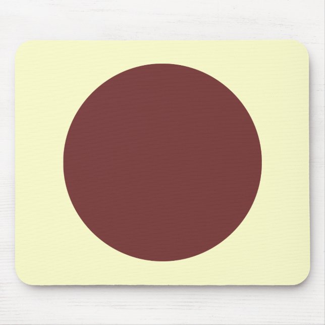 Circle - Brown and Pale Yellow Mouse Mat (Front)