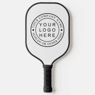 Circle Business Company Logo Black & White  Pickleball Paddle