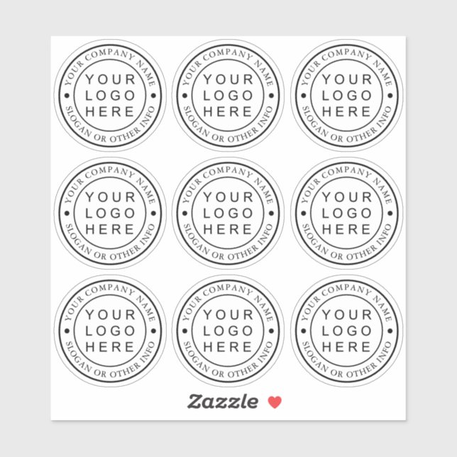Circle Business Logo Custom Clear (Sheet)