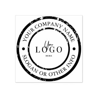 Circle Business Logo Custom Rubber Stamp