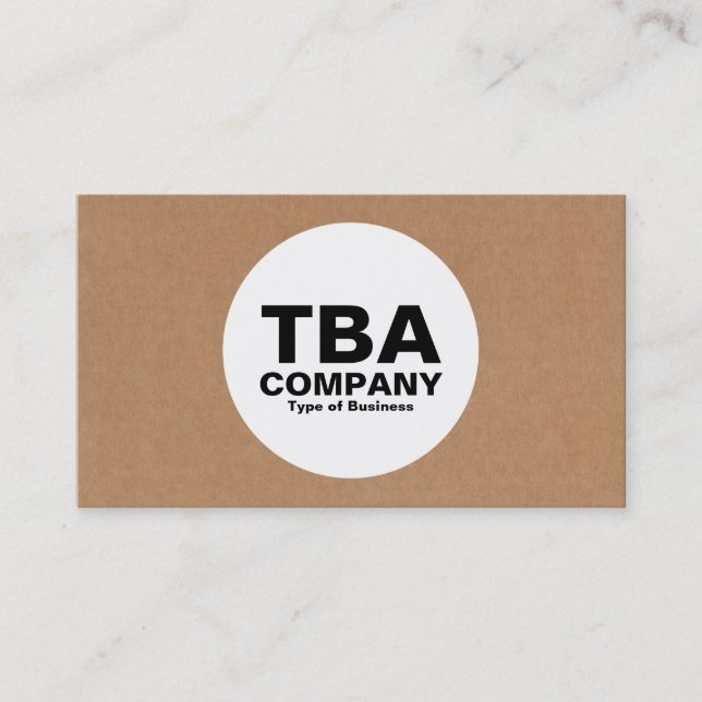 Circle - Cardboard Box Business Card (Front)