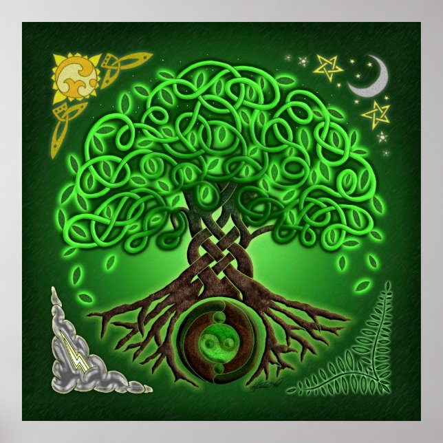 Circle Celtic Tree of Life Poster Print (Front)
