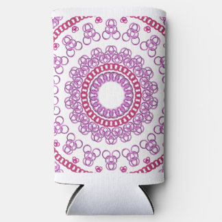 circle chain design seltzer can cooler