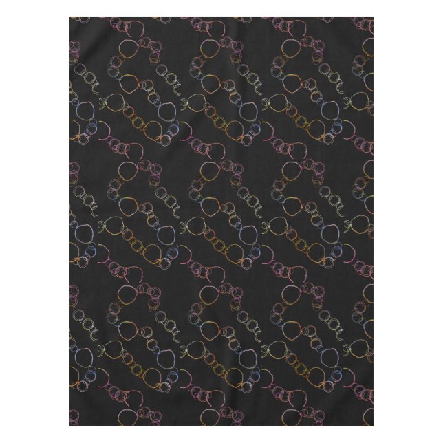 Circle Chain Rainbow Tablecloth (Front)