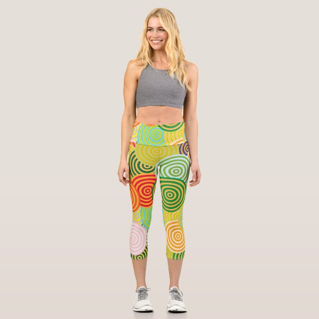 Circle-Circles High Waisted Capris (Front)