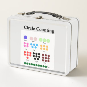 Circle countingschool teacher kids chart editable metal lunch box
