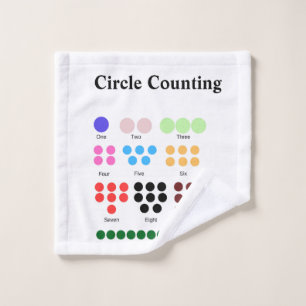 Circle countingschool teacher kids chart editable wash cloth