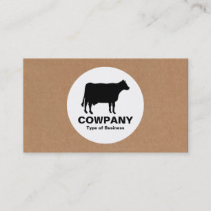 Circle - Cow - Cardboard Business Card