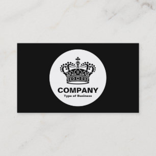 Circle - Crown - Black Business Card