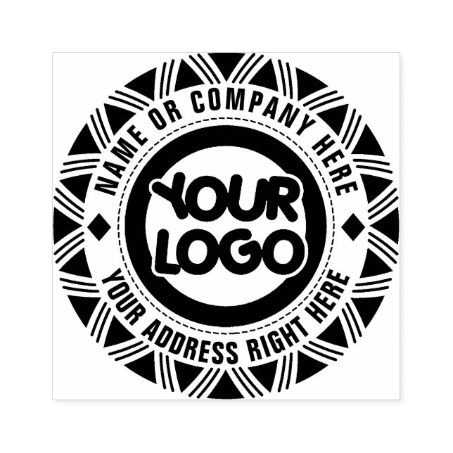 Circle Custom Business Logo Rubber Stamp (Imprint)