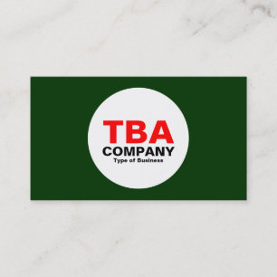 Circle - Dark Green Business Card