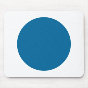 Circle - Desert Blue with White Mouse Mat