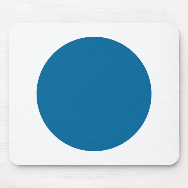 Circle - Desert Blue with White Mouse Mat (Front)