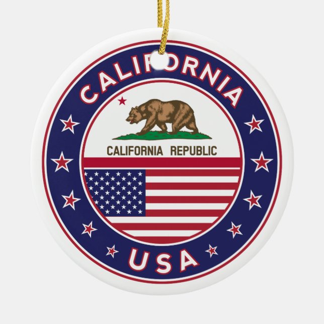 circle design, ceramic tree decoration (Front)