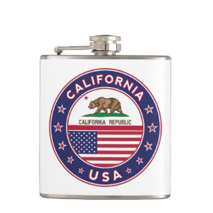 circle design, hip flask