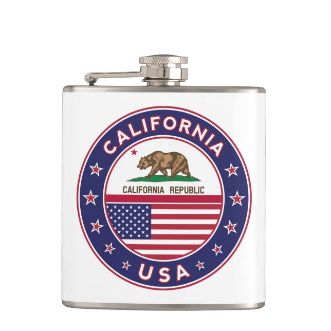 circle design, hip flask (Front)