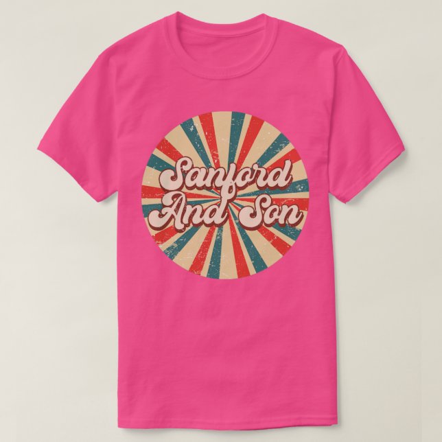 Circle Design Sanford Proud Name Birthday 70s 80s  T-Shirt (Design Front)