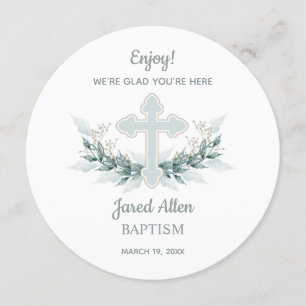 CIRCLE Dinner Plate Thank You Card Baptism