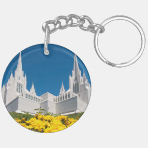Circle (double-sided) Keychain San Diego Temple