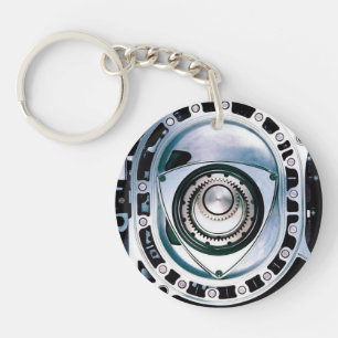 Circle (double-sided) Rotary Keychain