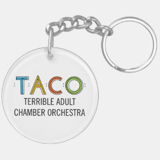 Circle (Double-Sided) TACO Keychain