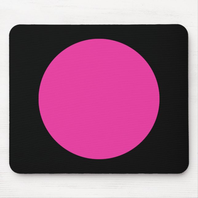 Circle - Dp Rose and Black Mouse Mat (Front)