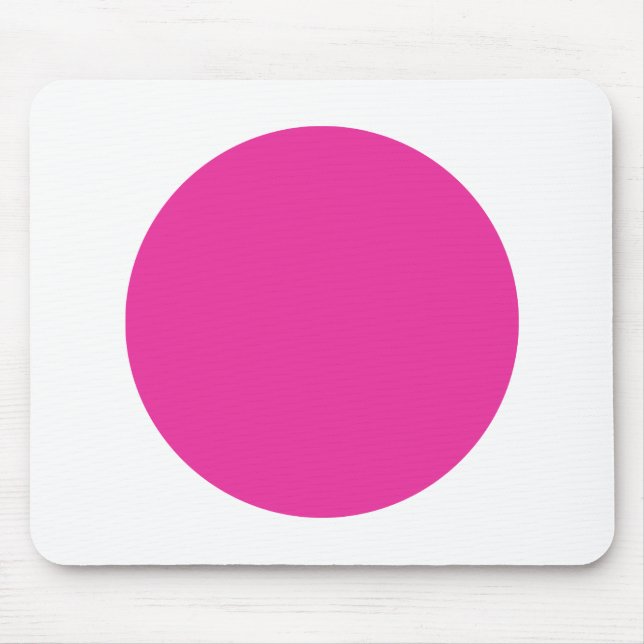Circle - Dp Rose and White Mouse Mat (Front)