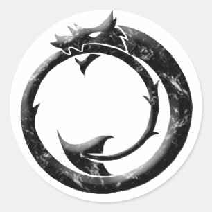 Circle Dragon Classic Round Sticker