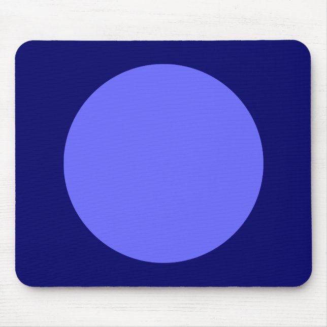 Circle - Electric Blue and Dp Navy Mouse Mat (Front)