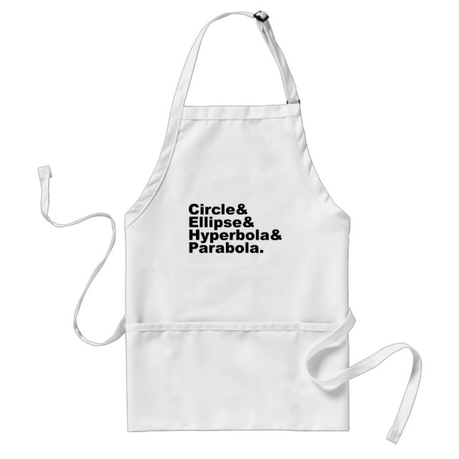 Circle Ellipse Hyperbola Parabola | Conic Sections Standard Apron (Front)