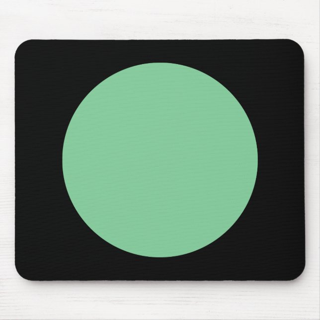 Circle - Faded Green and Black Mouse Mat (Front)
