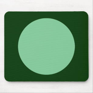 Circle - Faded Green and Dk Green Mouse Mat