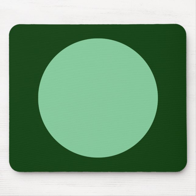 Circle - Faded Green and Dk Green Mouse Mat (Front)