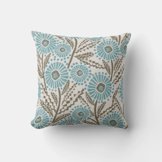 Circle Flower Block Print Cushion