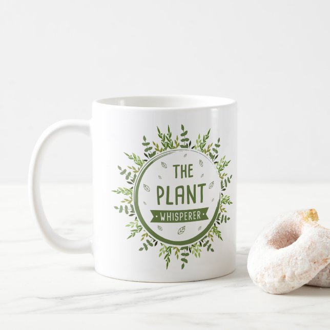 Circle Flower Leaves The Plant Whisperer-Beautiful Coffee Mug (With Donut)