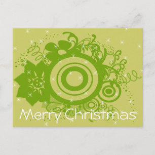 Circle Flowers Swirly - Customised Holiday Postcard