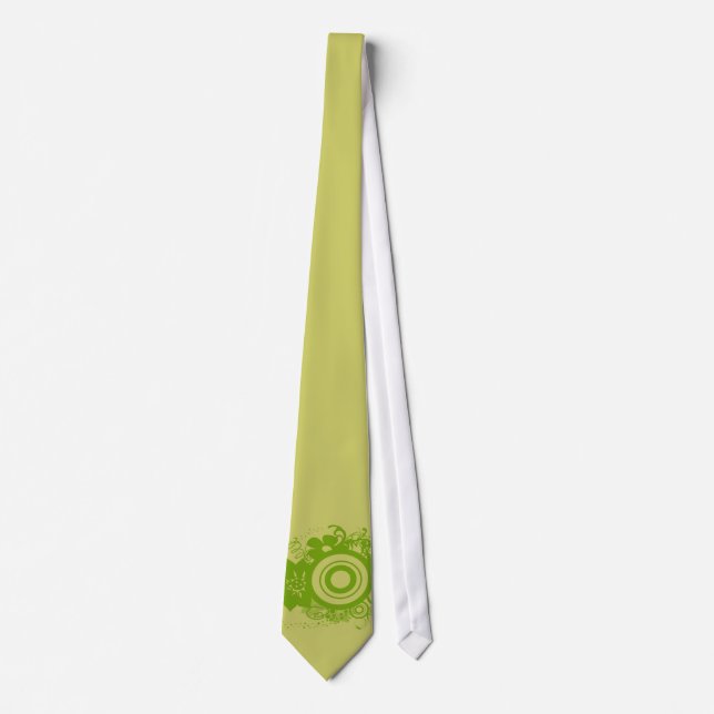 Circle Flowers Swirly - Customised Tie (Front)